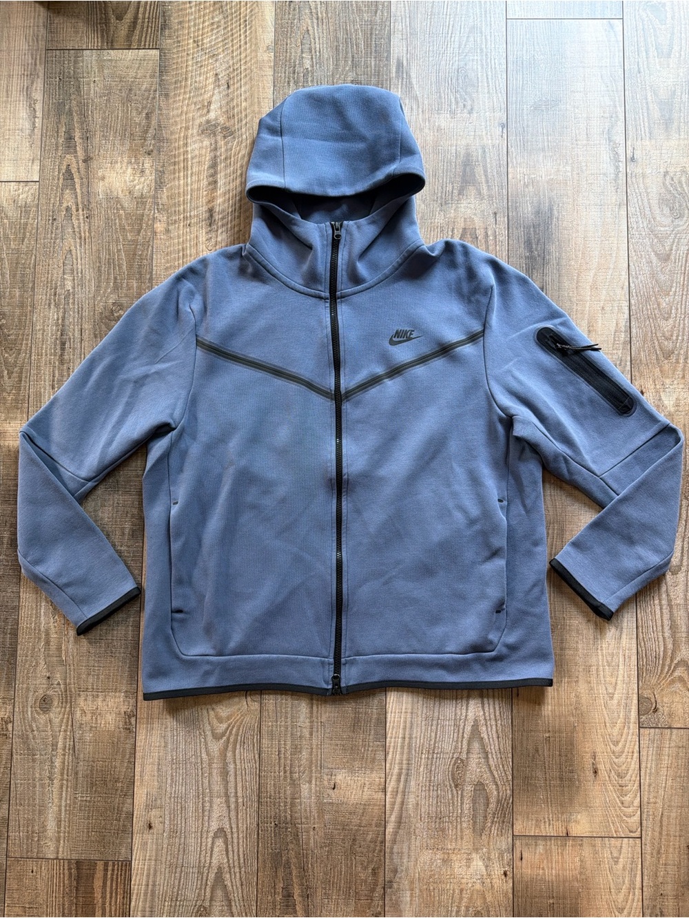 Men’s Blue and Black Nike Tech Zip Up Jacket. Size XL